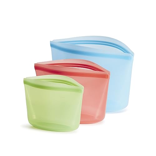 Premium Reusable Silicone Bags and Lunch Bag (3 Count)