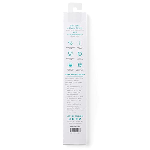 Reusable Straw Set with Cleaning Brush (7 Count)