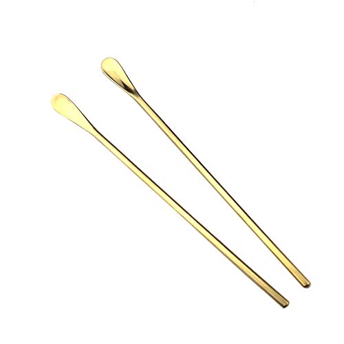 Matte Long Handle Spoon Cocktail Mixing Stirring Spoons Iced Tea Coffee Spoons with 8.6 inch Long Handle Brushed SUS304 Stainless Steel