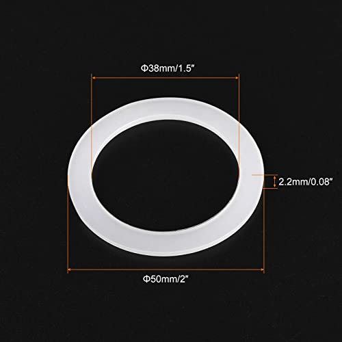 Gasket Seal Coffee Maker White Silicone Ring Replacement 38x50x2.2mm for 1