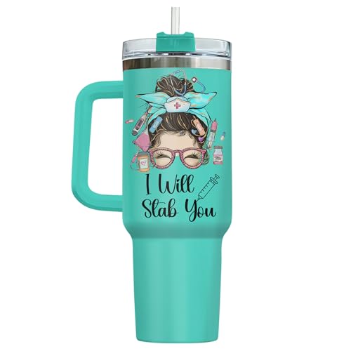 Nurse Life Funny Will Stab You 40 oz Tumbler with Handle