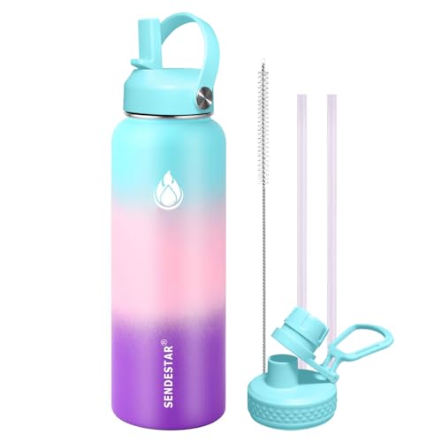 Water Bottle 32oz Double Wall Vacuum Insulated Leak Proof Stainless Steel Sports Water Bottle
