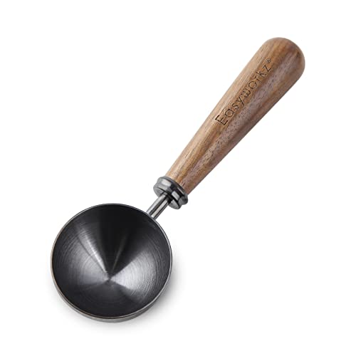 Retro Stainless Steel Coffee Spoon With Black Walnut Handle