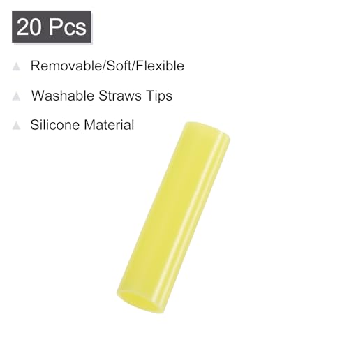 20Pcs Silicone Straw Tips (20 Count)