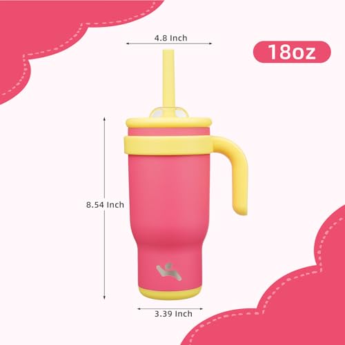 18 oz Tumbler with Handle and Straw