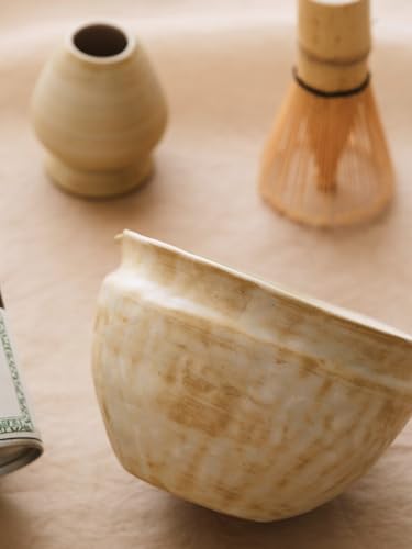Matcha Set with Handmade Ceramic Bowl & Bamboo Whisk