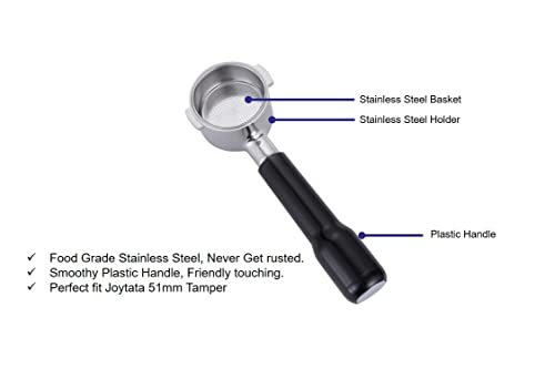 51mm Bottomless Portafilter Compatible with DeLonghi Espresso Machine ECP3420