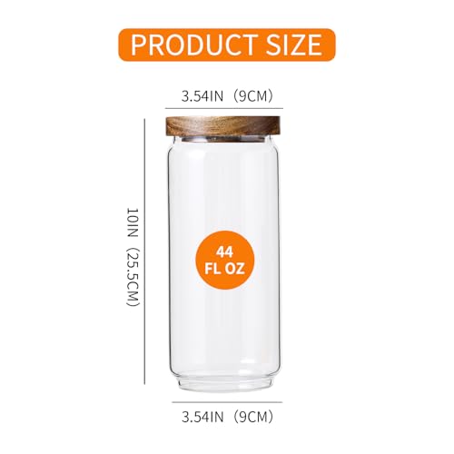 Glass Storage Jars 44 Oz 3 Pack (3 Ounce)