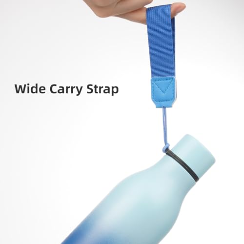 18 oz Insulated Stainless Steel Metal Water Bottle with Strap