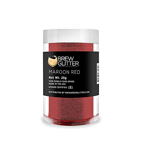 Maroon Red BREW GLITTER Edible Glitter For Drinks