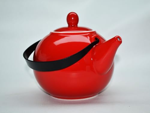 Chinese Teapot 28oz Porcelain Tea Pot Red