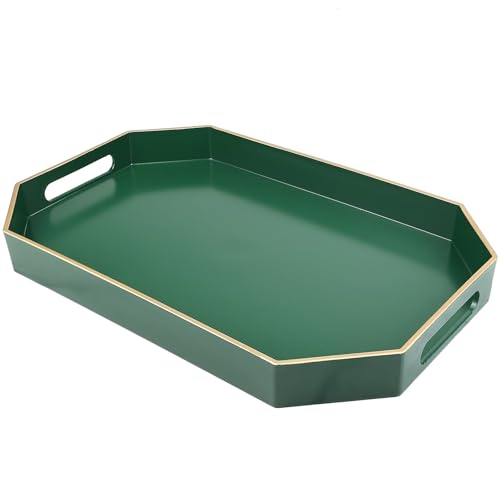 Green Decorative Tray with Handles