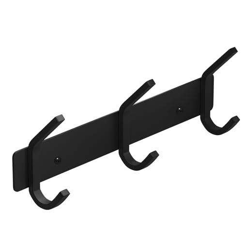 Coat Hooks Wall Hook for Hanging Clothes Robes Towels Hats Heavy Duty Coat Hanger Coat Rack Wall Mount with 3 Hooks