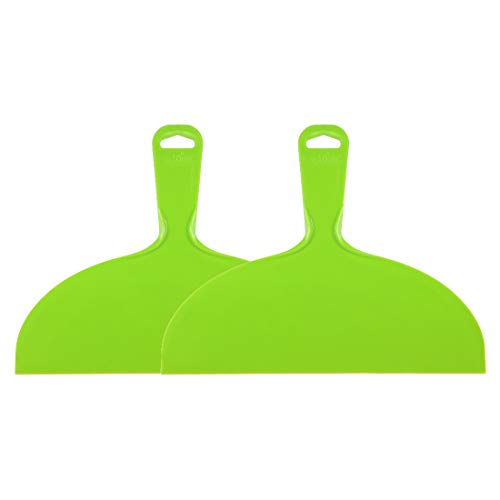 Putty Scraper 10" Plastic Flexible Putty Knives Disposable Spreader for Taping Drywall Wall Painting Green 2pcs (2 Count)