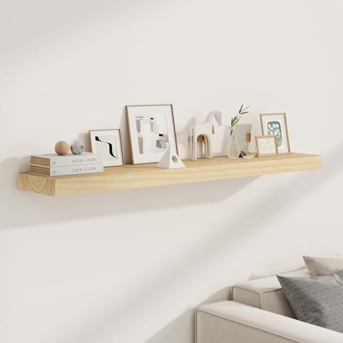 48" Solid Wood Floating Shelves