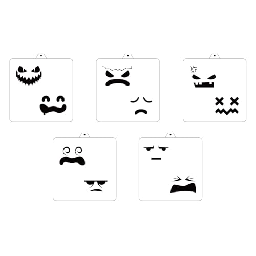Halloween Ghost Face Cutter and Stencils Bundle (9 Count)