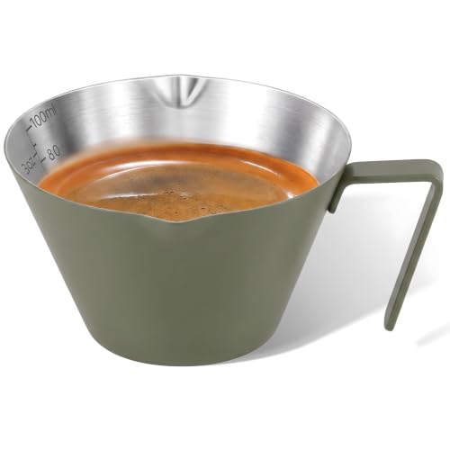 1 Pc Stainless Steel Espresso Shot Cup with Dual Scale