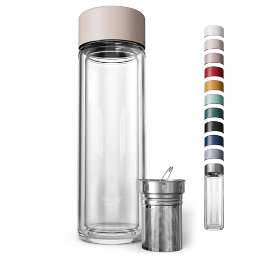 Glass Multi Tea Infuser Bottle 14oz