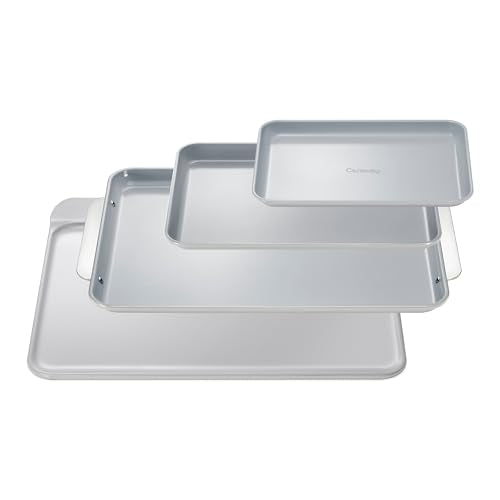 Non Stick Ceramic Baking Sheet Trio and Cookie Sheet Set (4 Count)