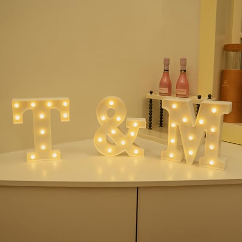 Rechargeable LED Letter Lights Sign Marquee Light Up Letters Sign for Night Light Wedding