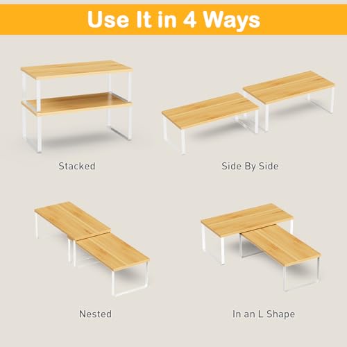 Cabinet Shelf Organizers (4 Count)