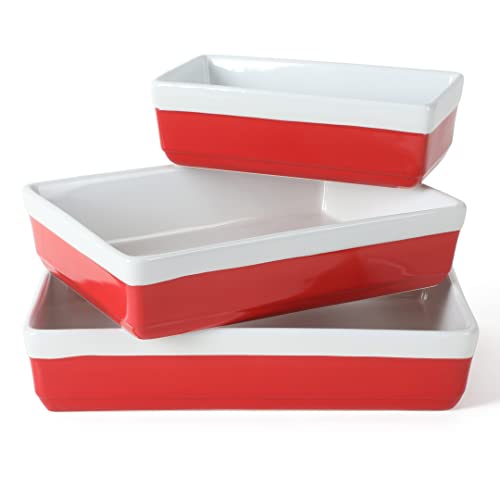 3 Piece Oven to Table Stoneware Bakeware Set