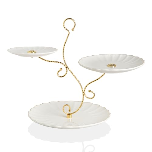Sweejar 3 Tier Ceramic Cake Stand Wedding