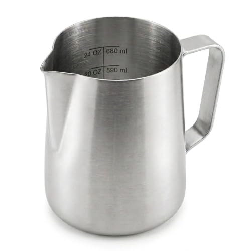 32 Oz Etched Milk Frothing Pitcher Latte Art Espresso Stainless