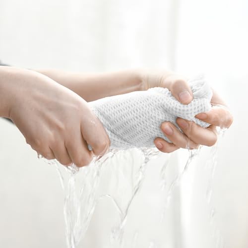 100% Cotton White Waffle Weave Kitchen Dish Cloths (6 Count)
