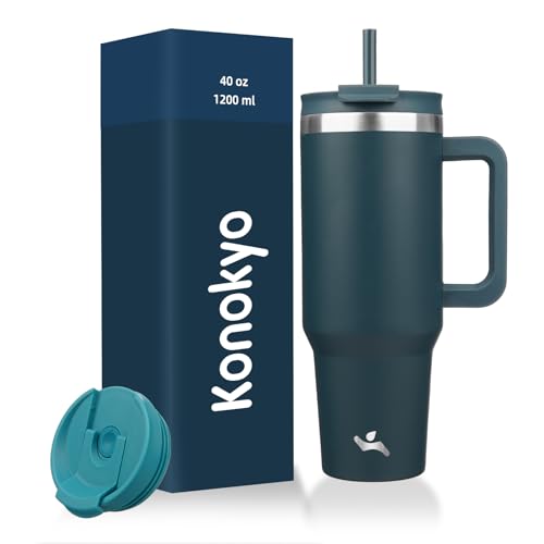 40 oz Insulated Tumbler Water Bottle with Handle