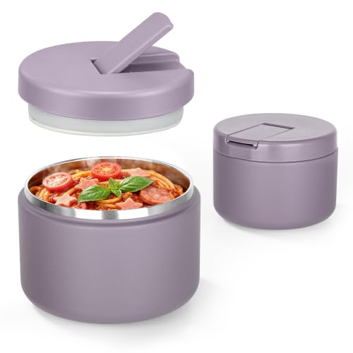 12oz Insulated Vacuum Food Jar with Buckle Lid Wide Mouth Soup Thermo for Hot Food Kids Leakproof Stainless Steel Lunch Container