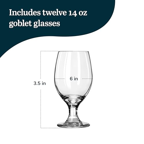 14 Oz Perception Banquet Goblet Glasses (12 Count)