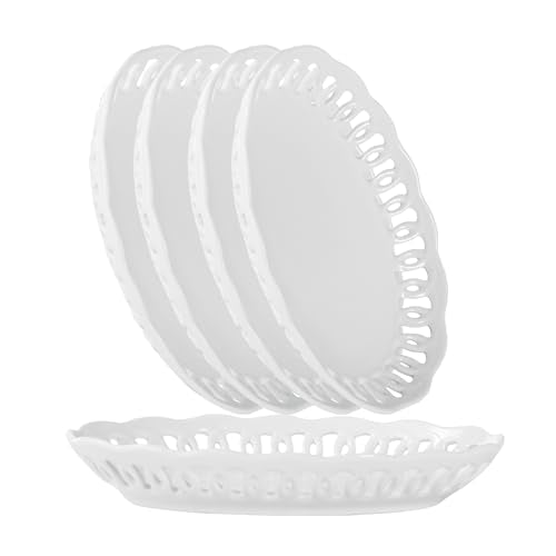 4 Pack Small Lace Serving Plates (4 Count)