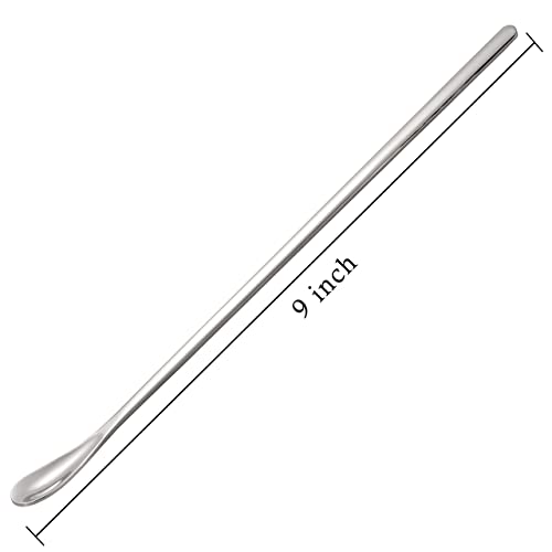 Stainless Steel Cocktail Stir Sticks with Long Handle of 6 Pieces for Coffee & Tea Drinks (6 Count)