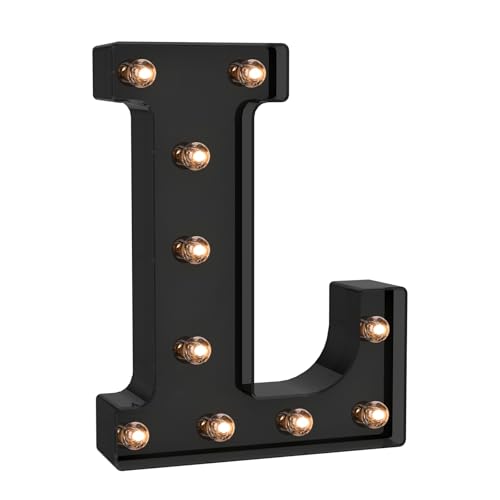 Black LED Letter Lights for Room Decor