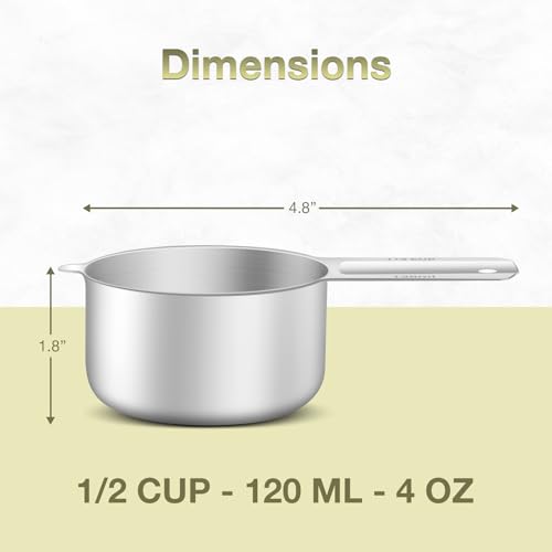 1PCS 1/2Cup (120ml, 4oz) Measuring Cup, Etched Inner Scale Measure Scoop