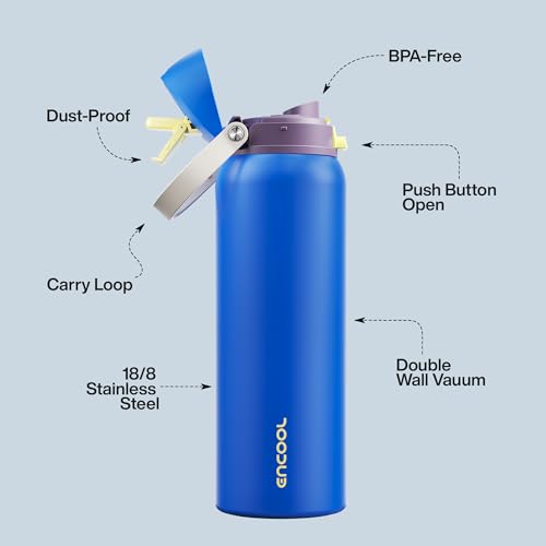 Insulated Water Bottle with Straw