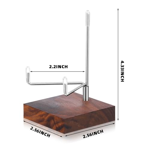 4 Pcs Rock Display Stand Wood Base (4 Count)