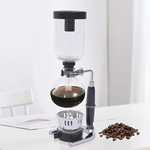 Siphon Syphon Coffee Maker Tabletop Glass Siphon Pot Syphon Coffee Maker Siphon Vacuum Coffee Maker Black
