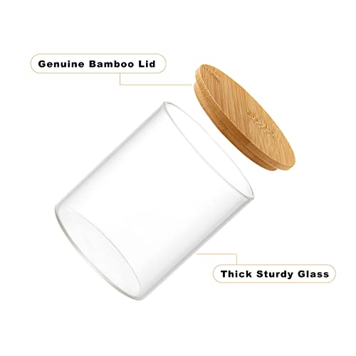 4 Pack Glass Qtip Holder Dispenser for Cotton Swabs (4 Count)