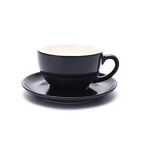 Ceramic Cup and Saucer Cappuccino Latte Art and Manual Brew Coffee