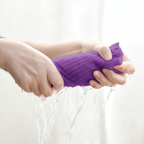 100% Cotton Purple Waffle Weave Kitchen Dish Cloths (6 Count)