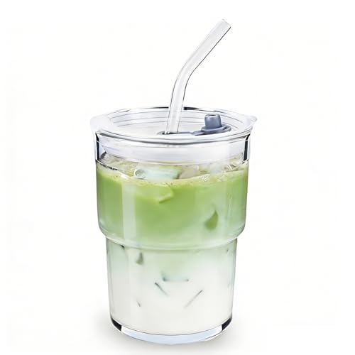 Glass Cups With Lids And Straws