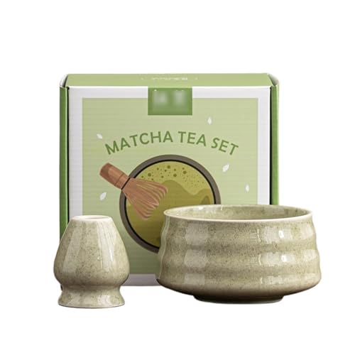 Ceramic Matcha Kit for Breakfast Afternoon Tea Contains Bowl Tea Brush Stand