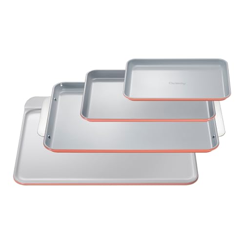 Non Stick Ceramic Baking Sheet Trio and Cookie Sheet Set (4 Count)