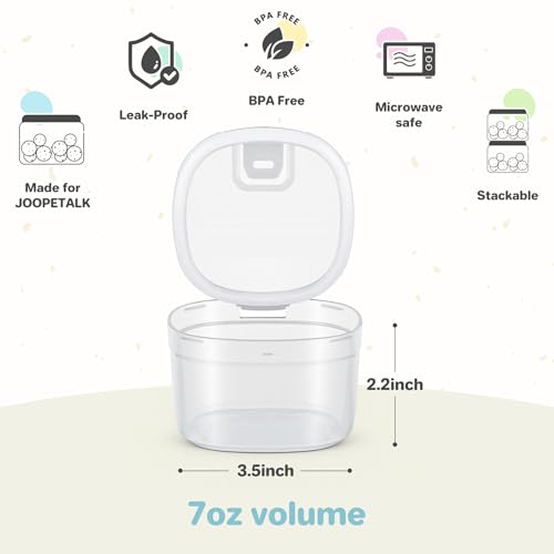 2 Pack Clear Snack Container Replacement Top Compartment for Insulated Food Jar