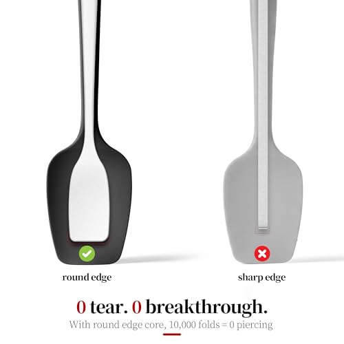 600ºF Heat Resistant Silicone Spoon Spatula for Cooking