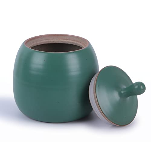 Kitchen Canisters Retro Ceramic Jar with Airtight Lid Retro Green