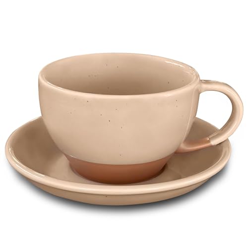 Mora Ceramic Latte Art Mug With Saucer