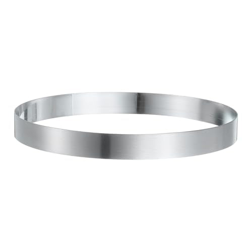 Round Cake Ring 7.09 x 1 Inch Seamless Stainless Steel Pastry Mousse Dessert Ring Mirror Coating for Baking Cooking English Muffins Crumpet Making Tool